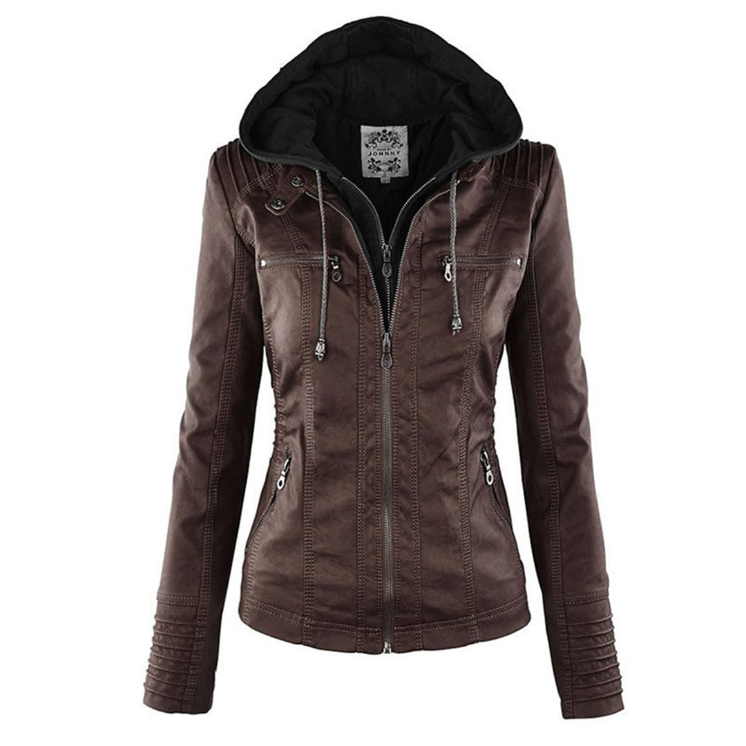 Fleur | Hooded Moto Jacket