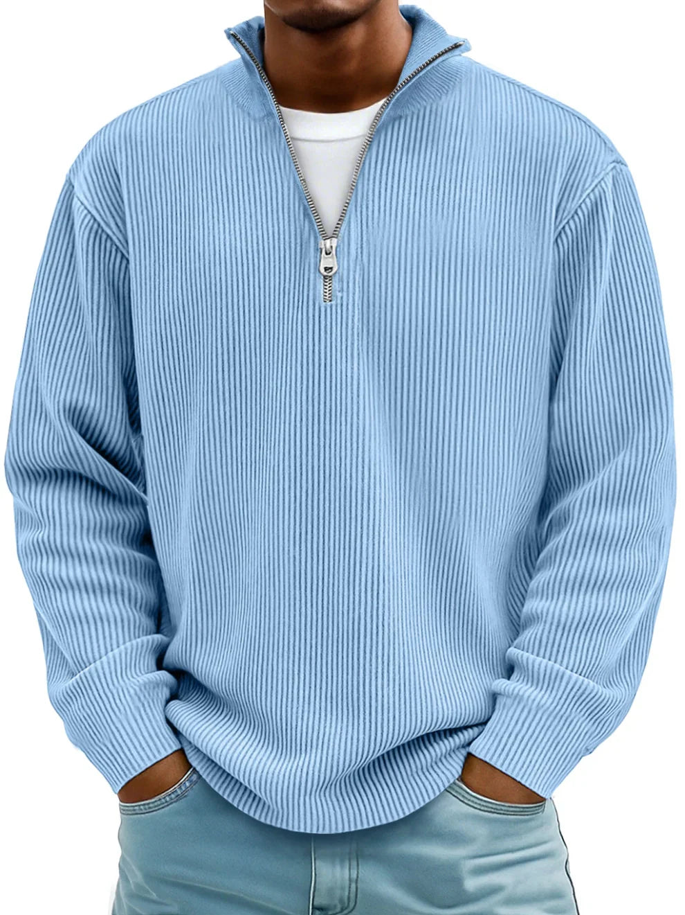 Thatcher | Ribbed Quarter-Zip Sweater