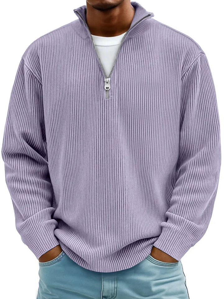 Thatcher | Ribbed Quarter-Zip Sweater