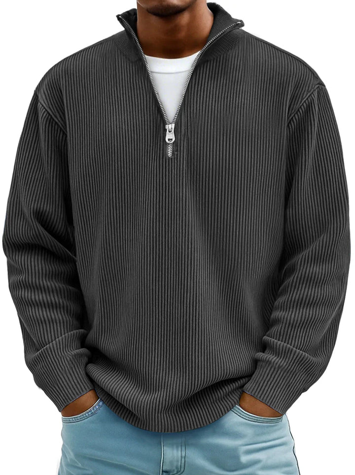 Thatcher | Ribbed Quarter-Zip Sweater