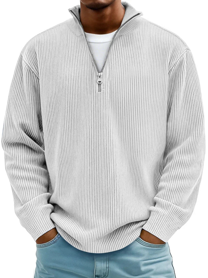 Thatcher | Ribbed Quarter-Zip Sweater