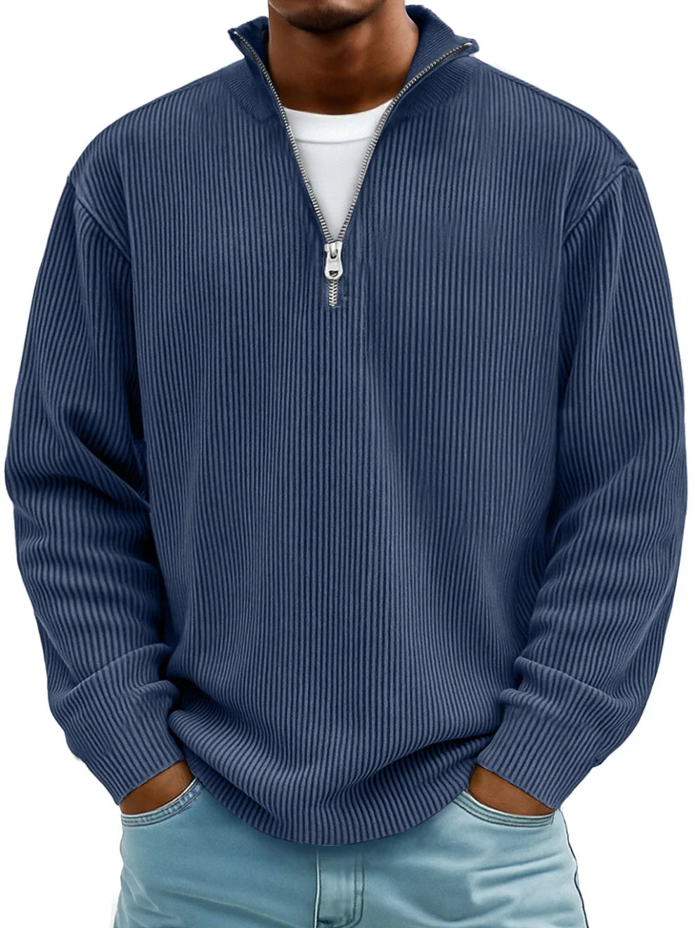 Thatcher | Ribbed Quarter-Zip Sweater