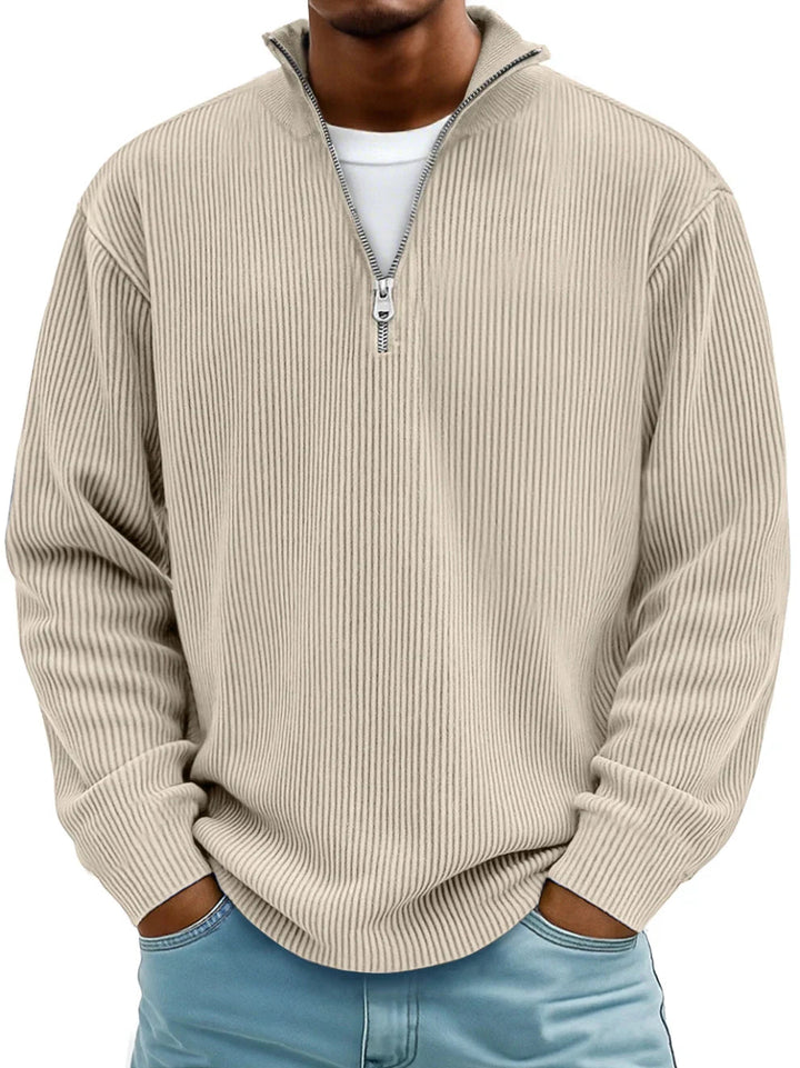 Thatcher | Ribbed Quarter-Zip Sweater