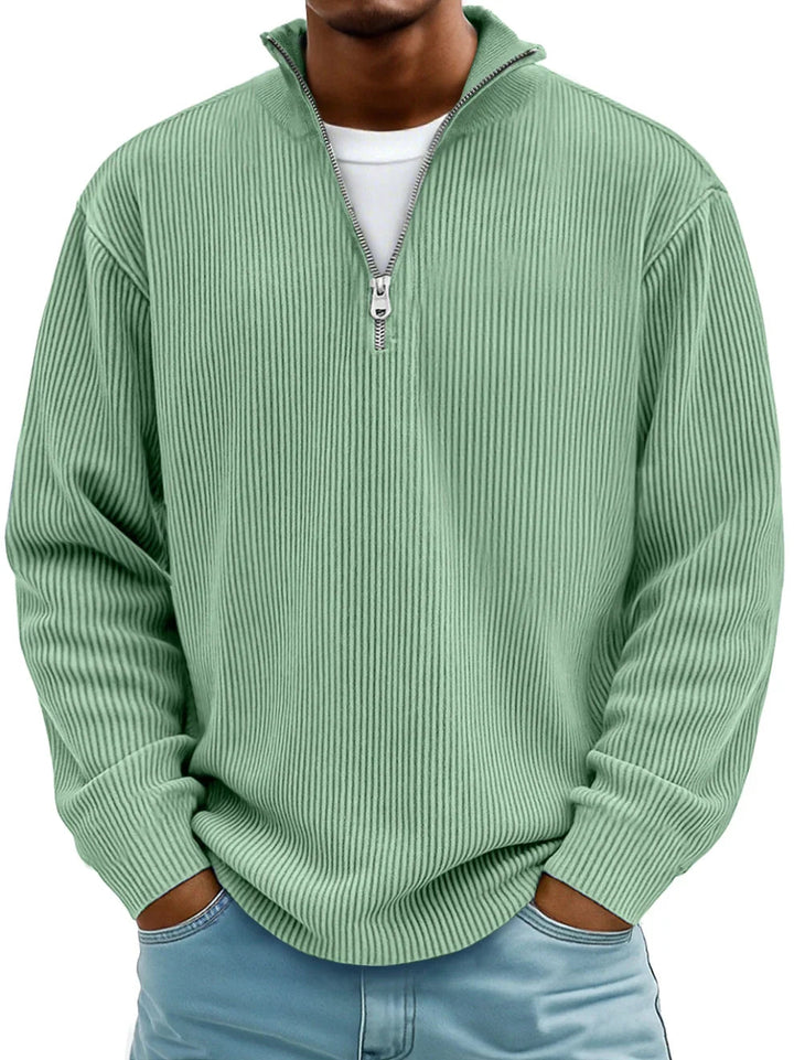 Thatcher | Ribbed Quarter-Zip Sweater