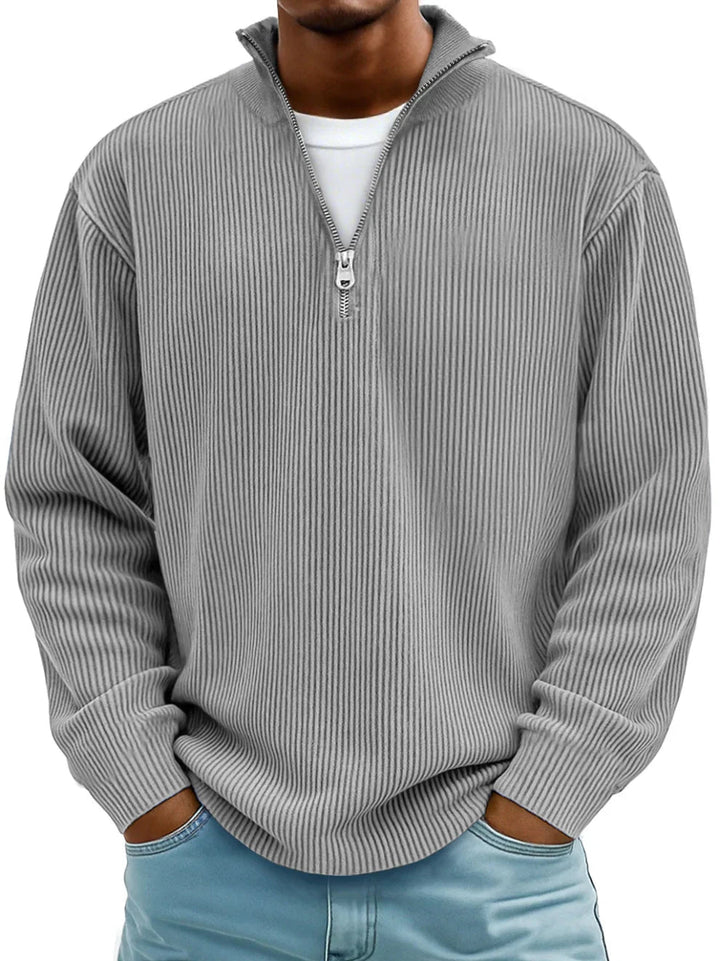 Thatcher | Ribbed Quarter-Zip Sweater