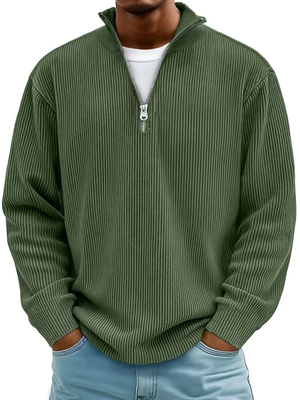 Thatcher | Ribbed Quarter-Zip Sweater