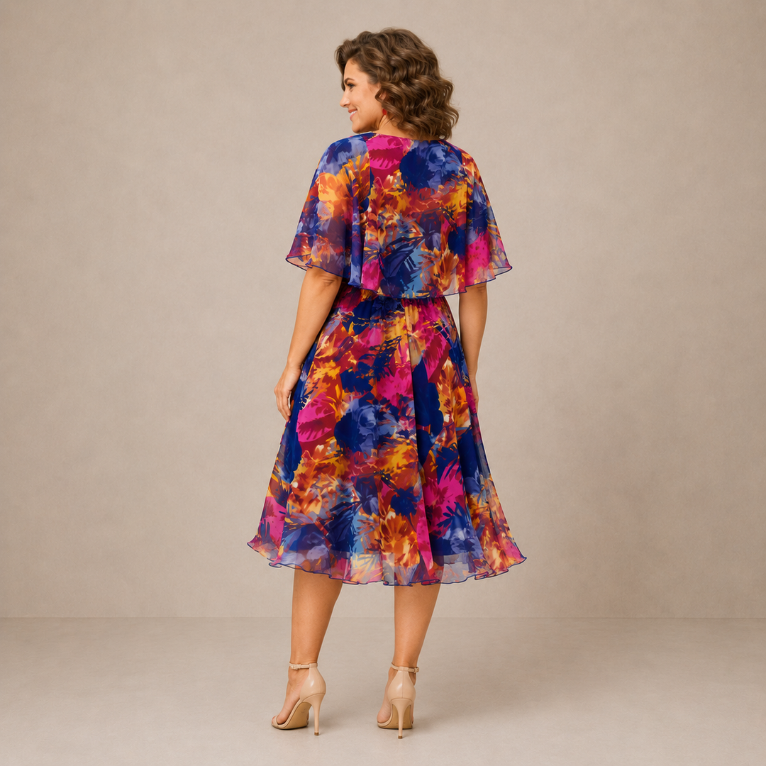 Camelia | Flowing Floral Midi Dress