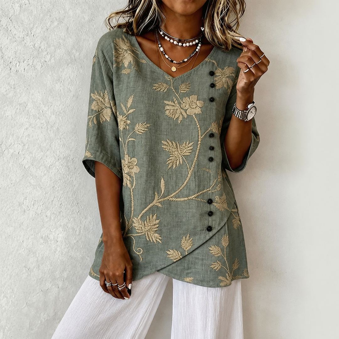 Eleanor | Embroidered Floral Blouse