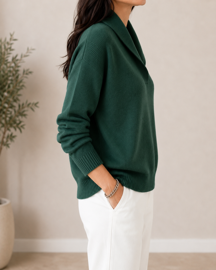 Brigitte | Shawl Collar Sweater