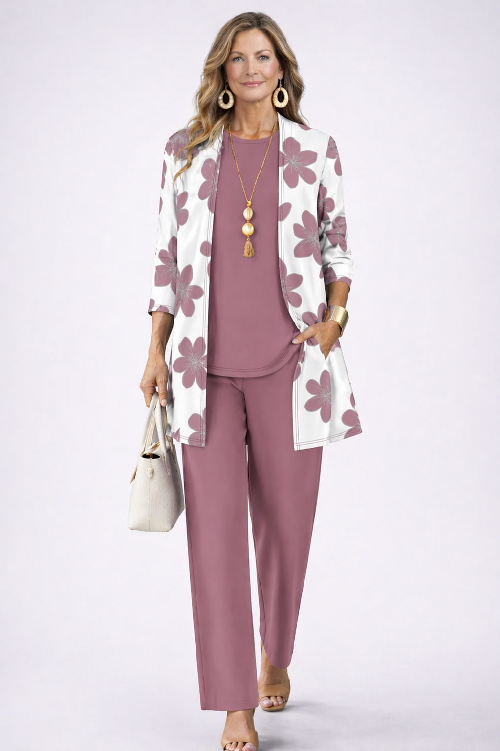 Sondra | Floral-Accent Three-Piece Set