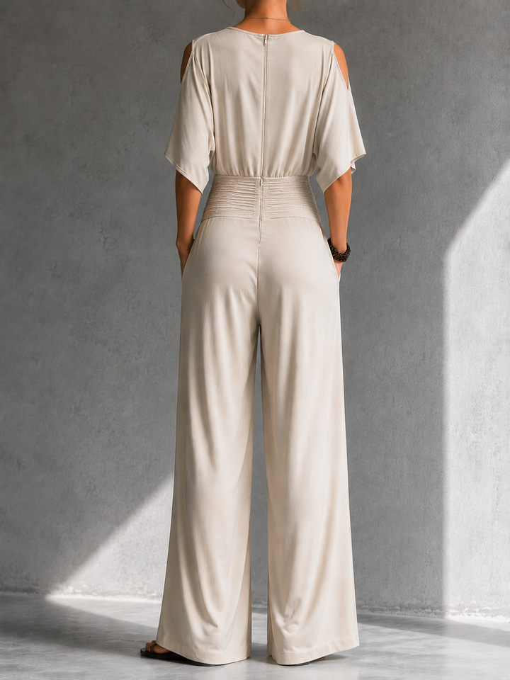 Seraphine | Draped Wide-Leg Jumpsuit
