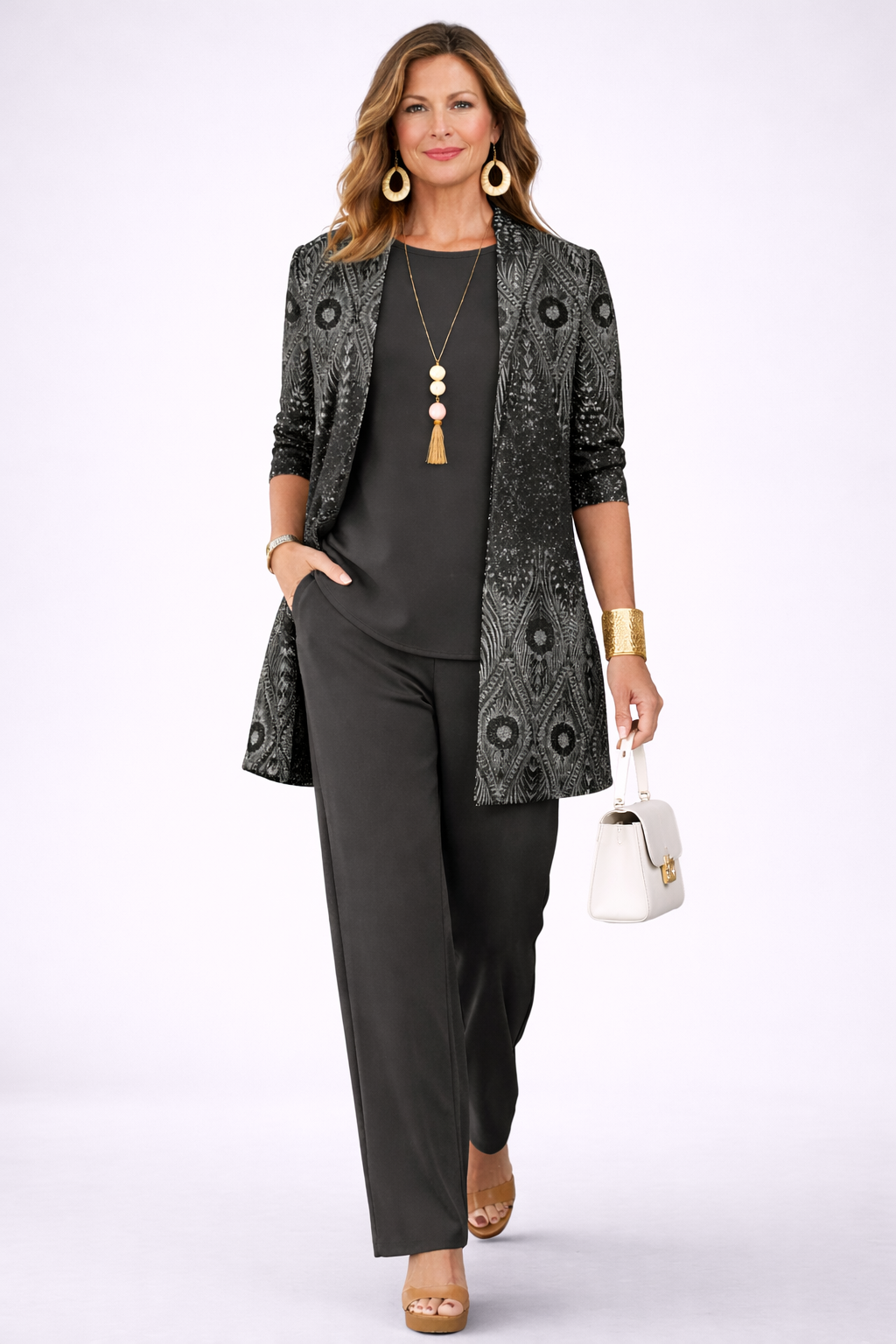 Henrietta | Elegant Patterned Three-Piece Set
