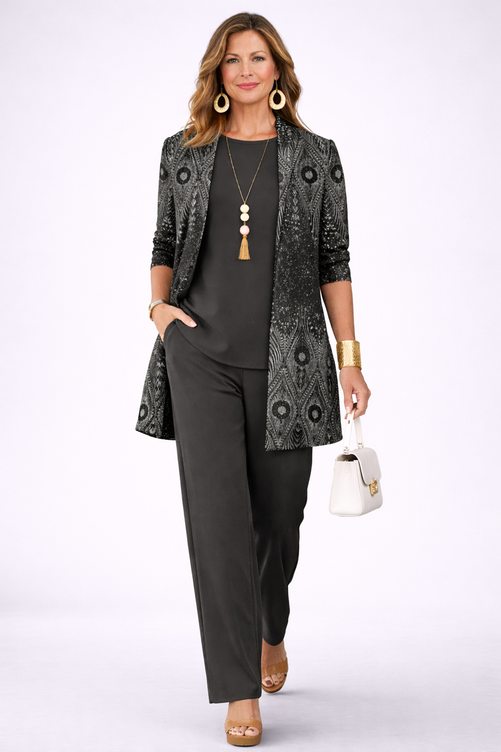 Henrietta | Elegant Patterned Three-Piece Set