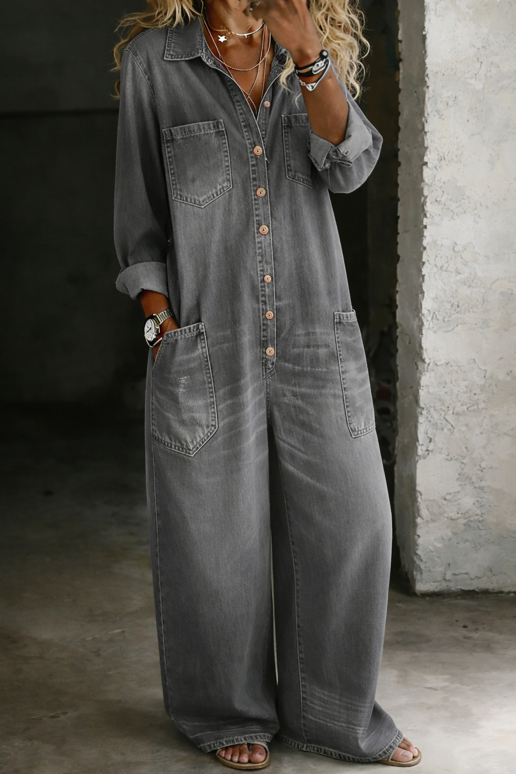 Talia | Relaxed Wide-Leg Jumpsuit