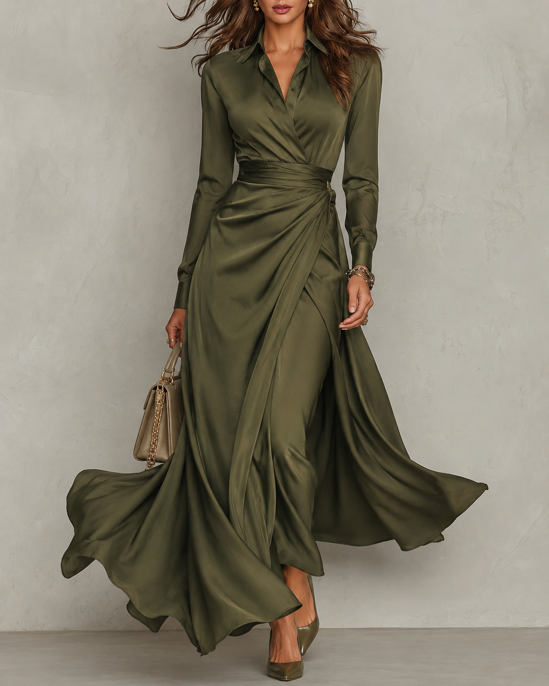 Gwendolyn | Wrap-Front Maxi Dress