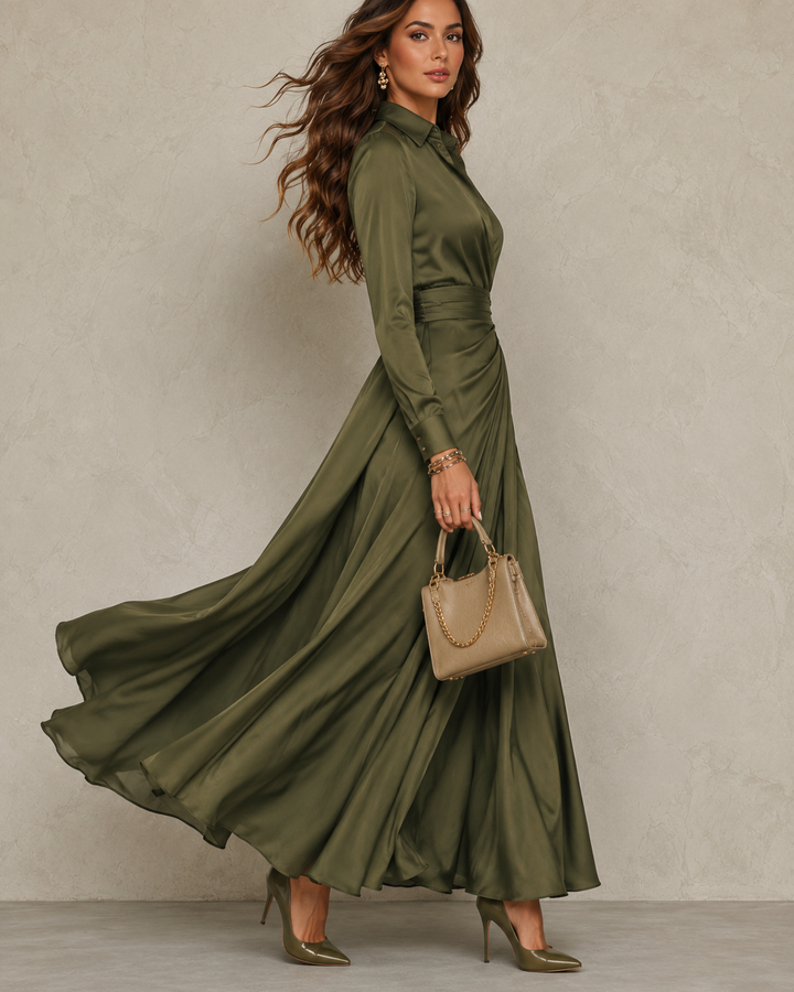 Mireille | Wrap-Front Maxi Dress