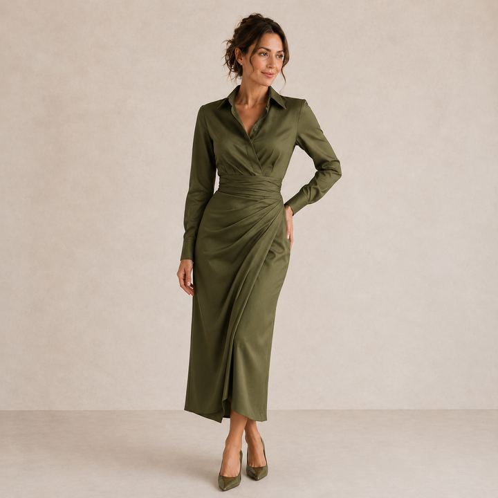 Gwendolyn | Wrap-Front Maxi Dress