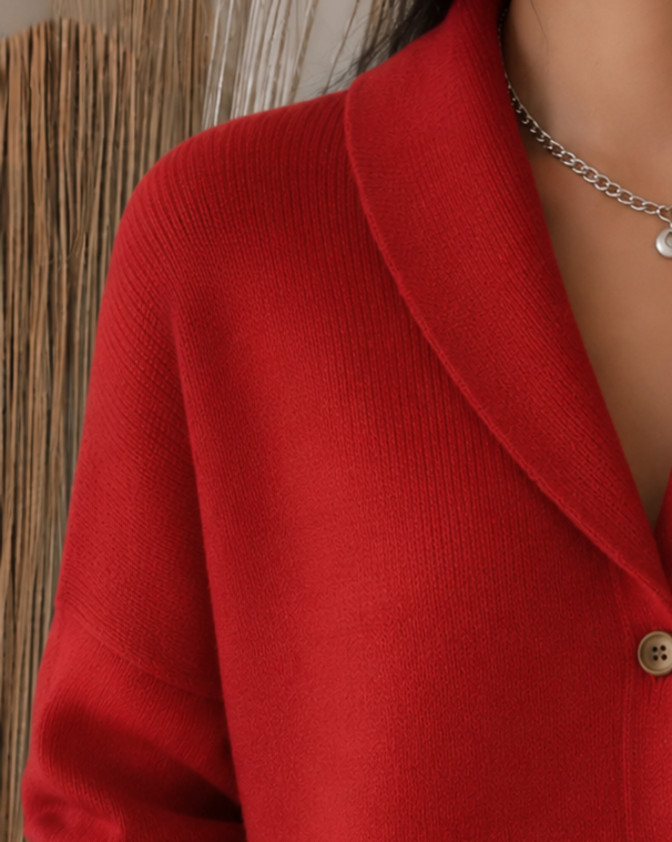 Francine | Button-Front Collar Cardigan