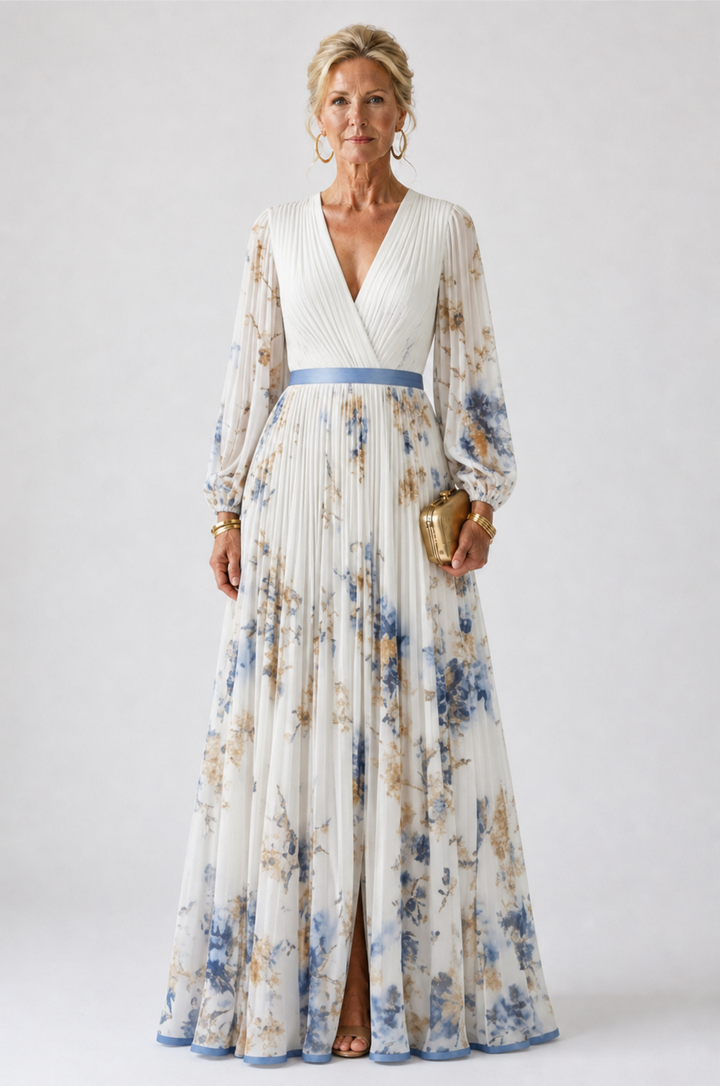 Aurelia | Flowing V-Neck Maxi Dress