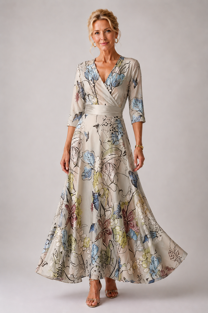 Evelina | Elegant Floral Maxi Dress