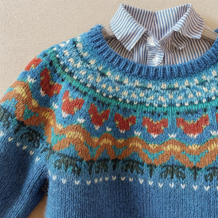 Elva | Patterned Knit Sweater
