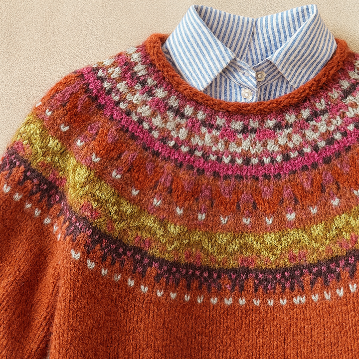 Adele | Cozy Patterned Knit Sweater