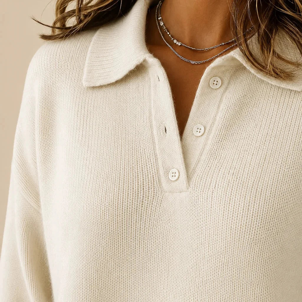 Evelina | Collared Button Sweater