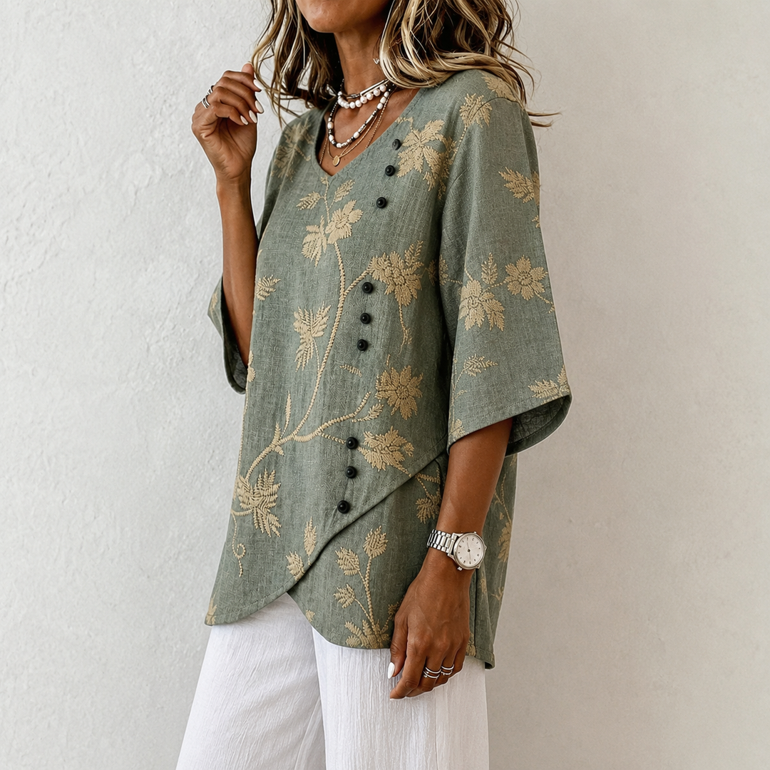 Eleanor | Embroidered Floral Blouse