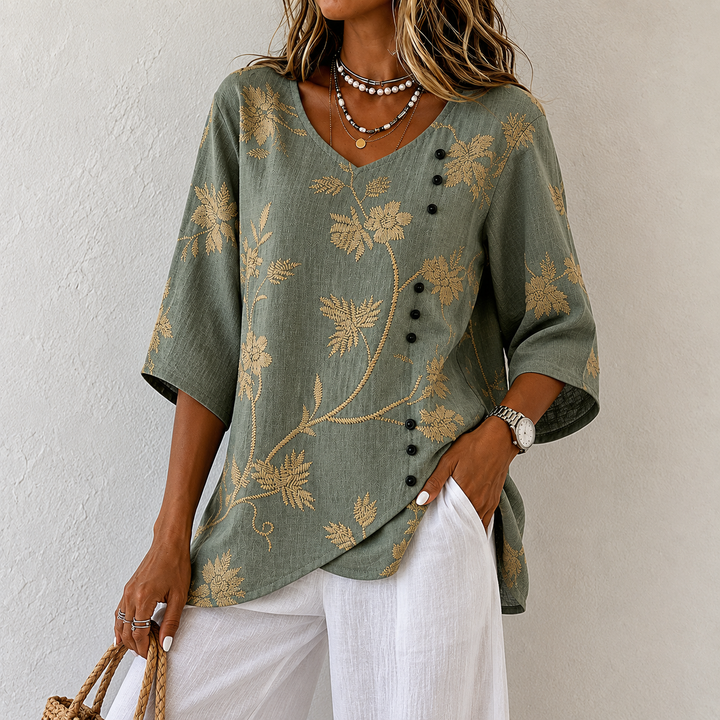 Eleanor | Embroidered Floral Blouse