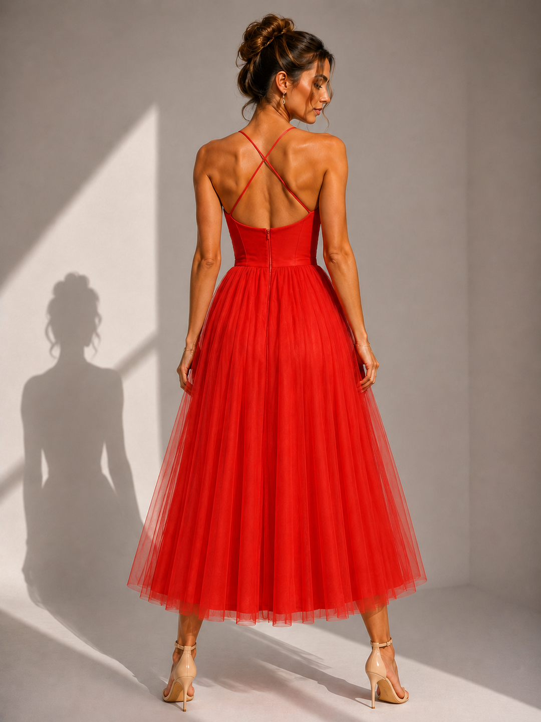 Harlow | Cinched Waist Midi Dress