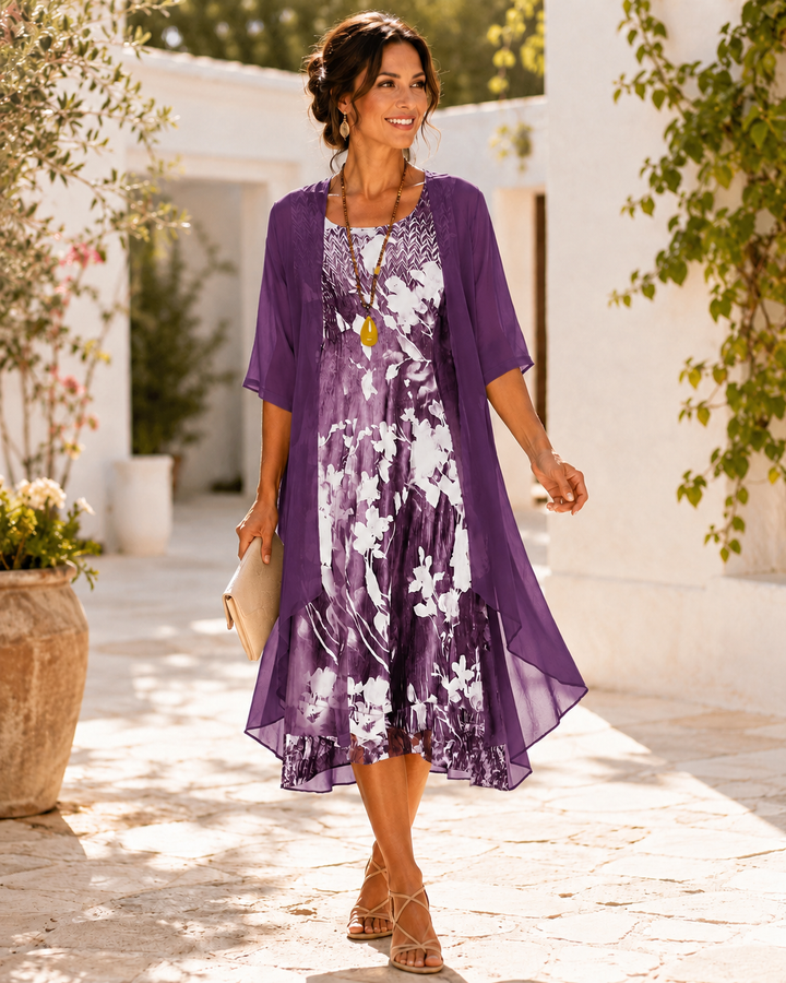 Bethany | Layered Floral Dress