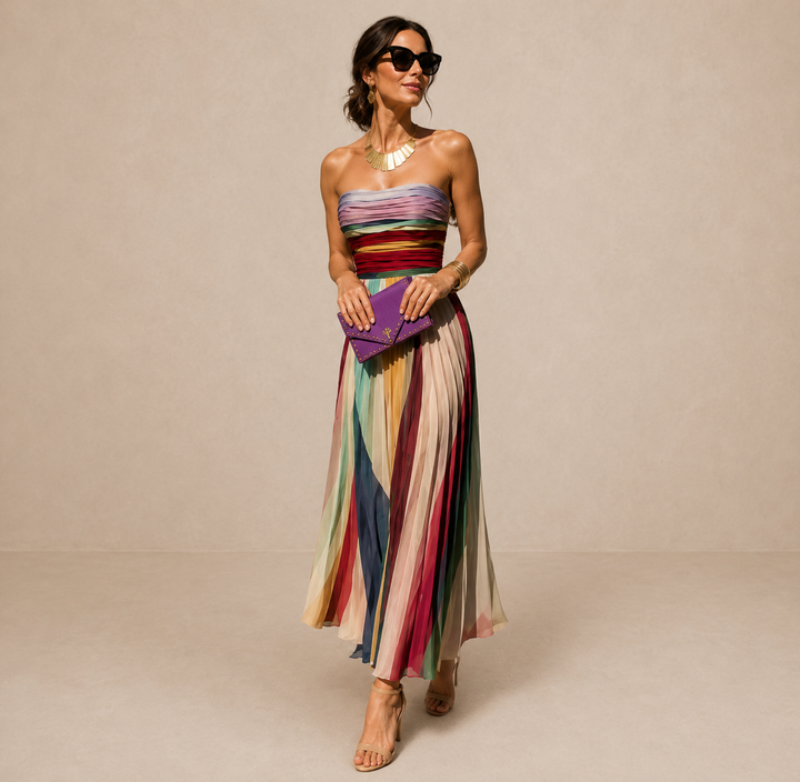 Ottilie | Flowing Striped Maxi Dress
