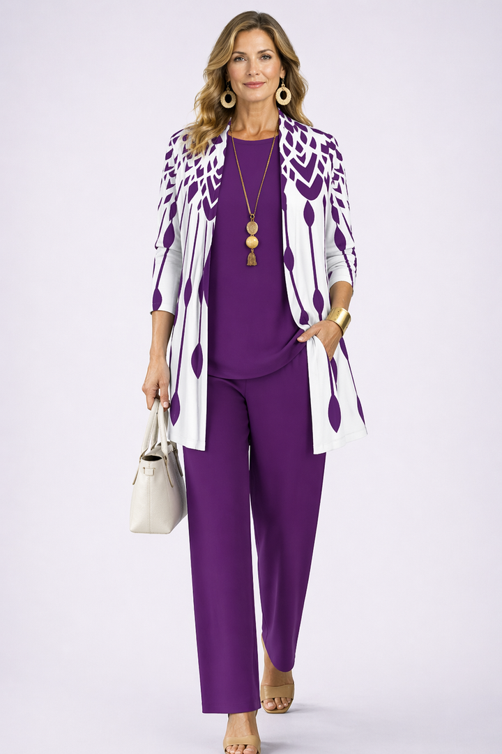 Madeline | Refined Printed Three-Piece Set
