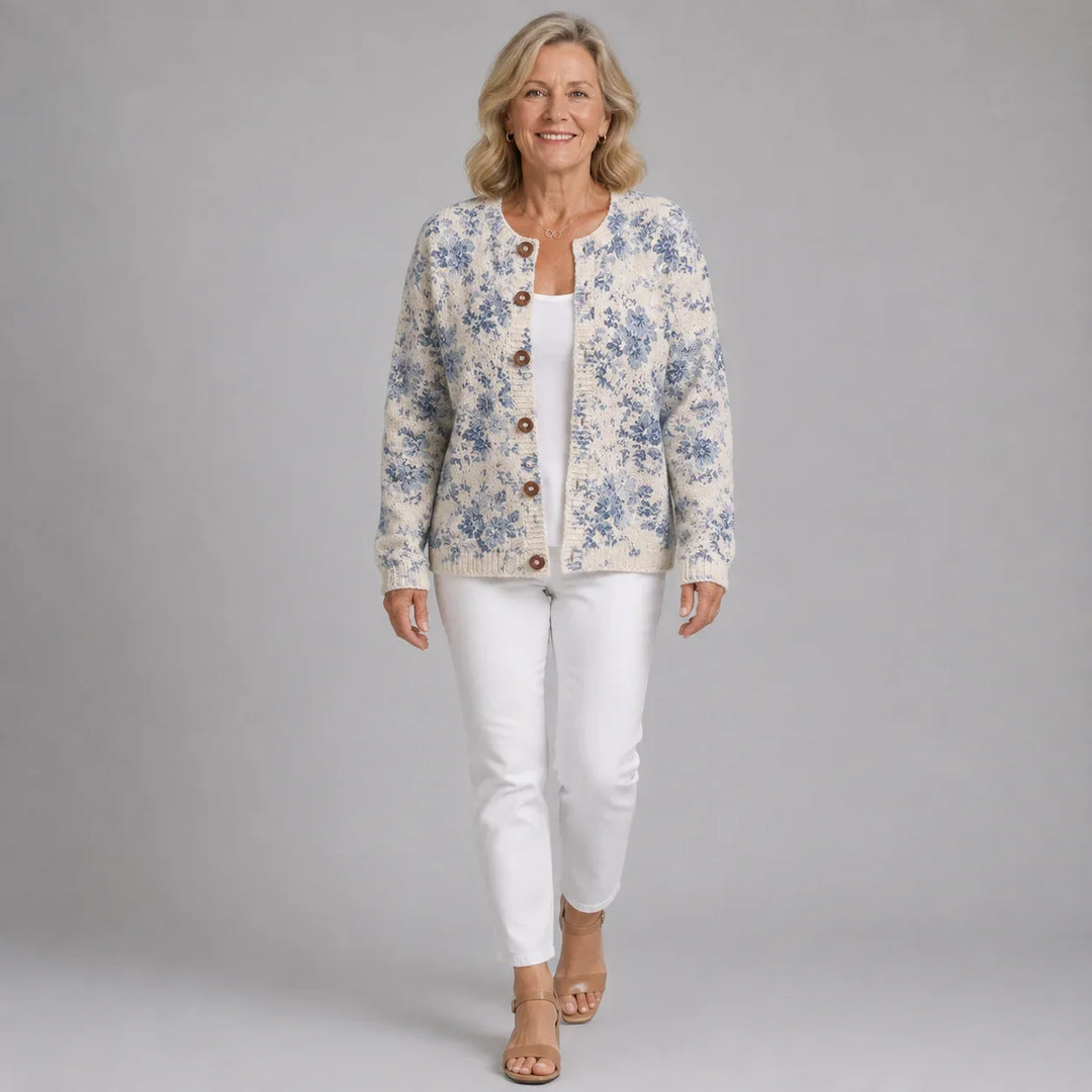 Ada | Floral Button-Front Cardigan