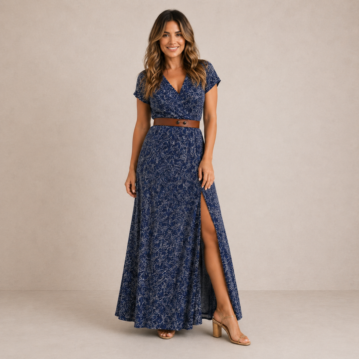 Mirabel | Floral Belted Maxi Dress