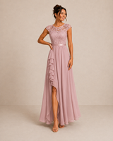 Isabelle | Ruffled Evening Maxi Dress