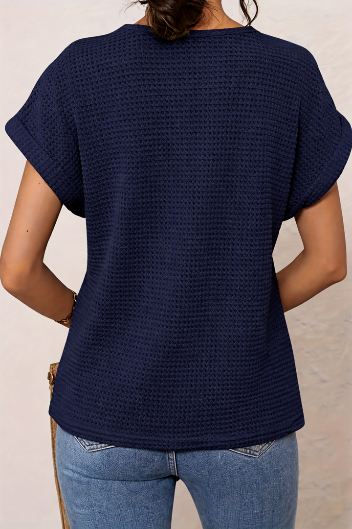 Celia | Crochet-Trim Round Neck Top