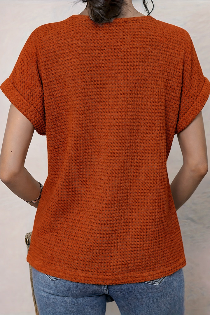 Celia | Crochet-Trim Round Neck Top