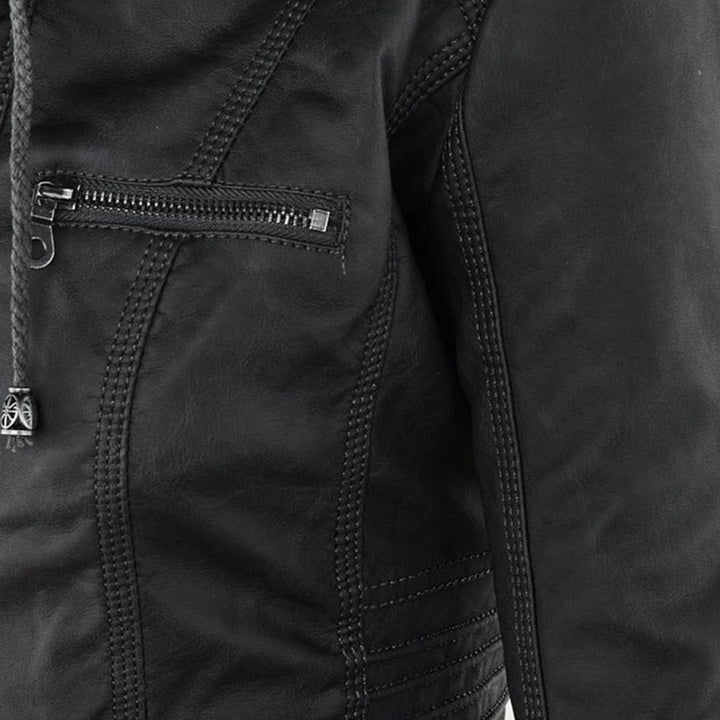 Fleur | Hooded Moto Jacket