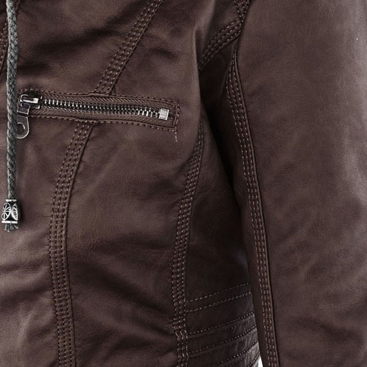 Bethany | Hooded Moto Jacket
