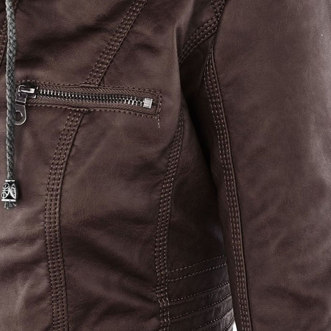 Fleur | Hooded Moto Jacket