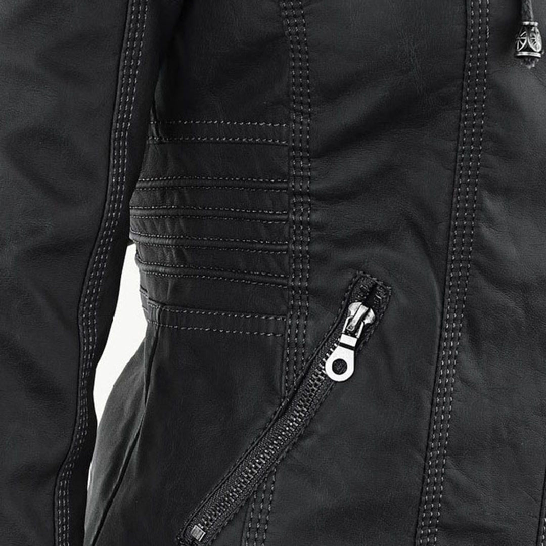 Fleur | Hooded Moto Jacket