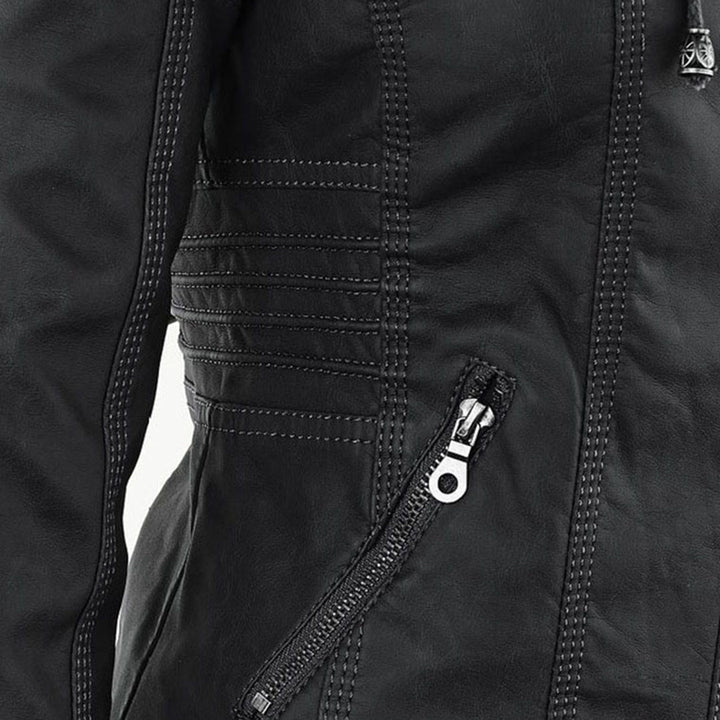 Bethany | Hooded Moto Jacket