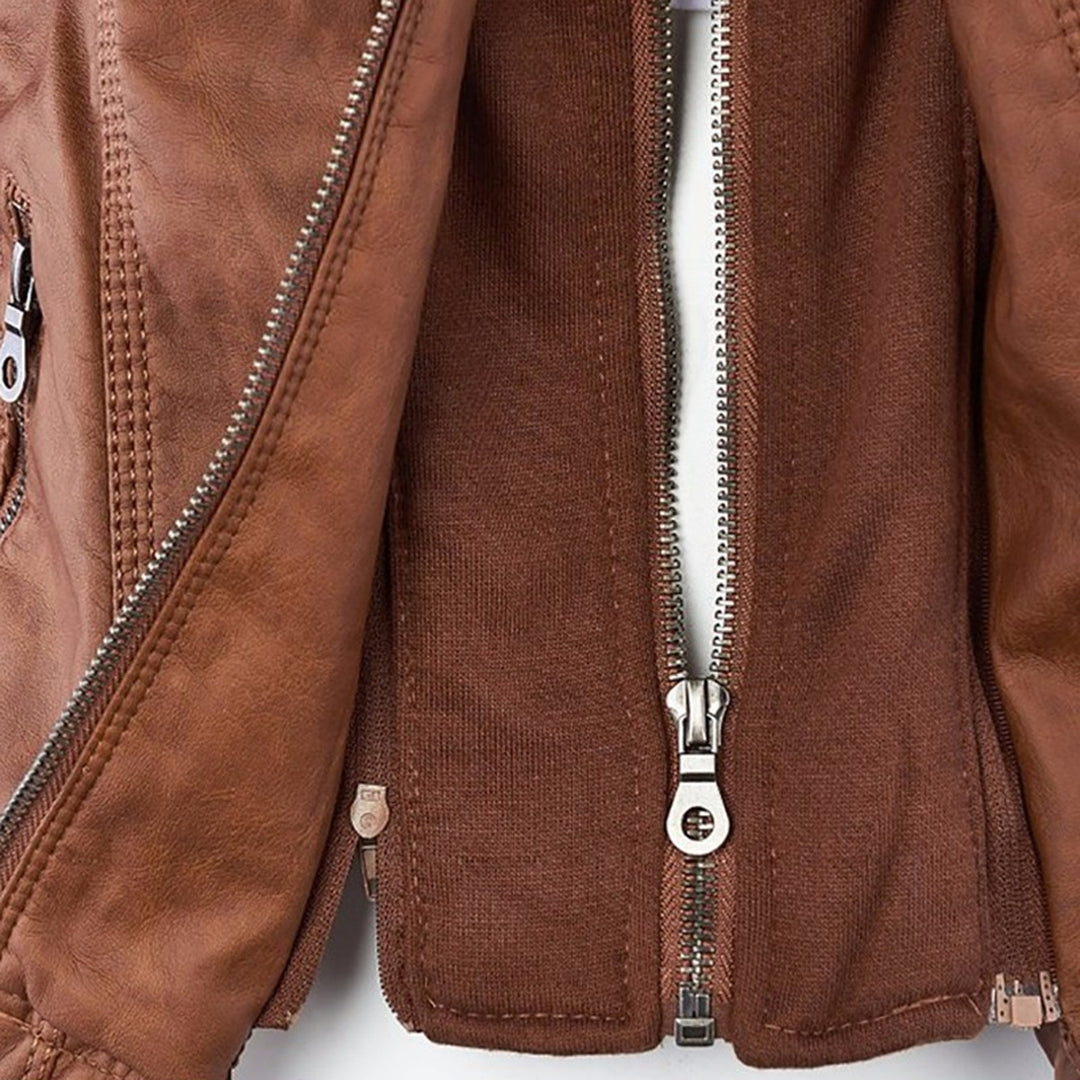 Bethany | Hooded Moto Jacket