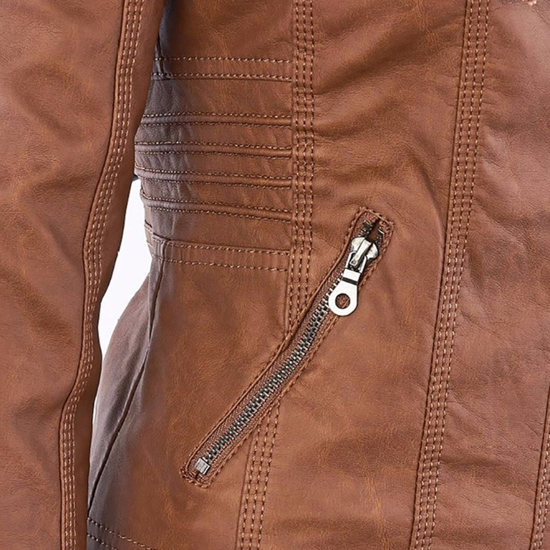 Fleur | Hooded Moto Jacket