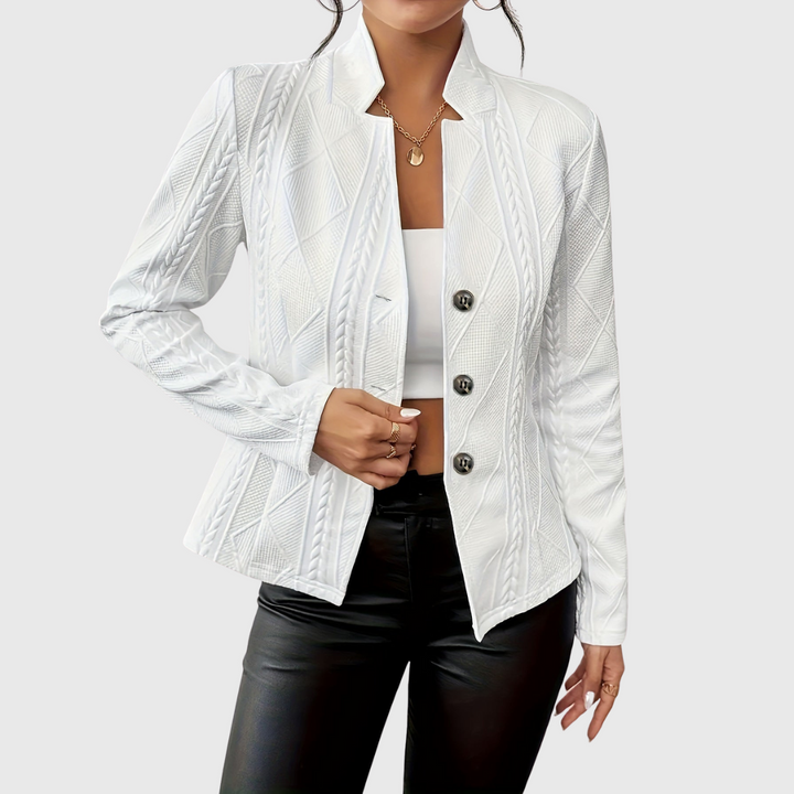 Adrienne | Textured Button-Front Jacket
