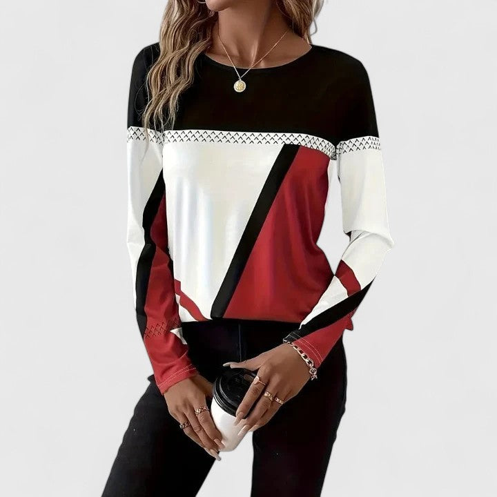 Lacey | Colour-Block Long-Sleeve Top