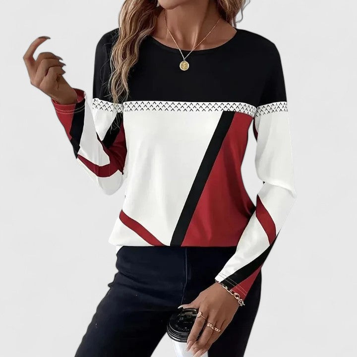 Lacey | Colour-Block Long-Sleeve Top