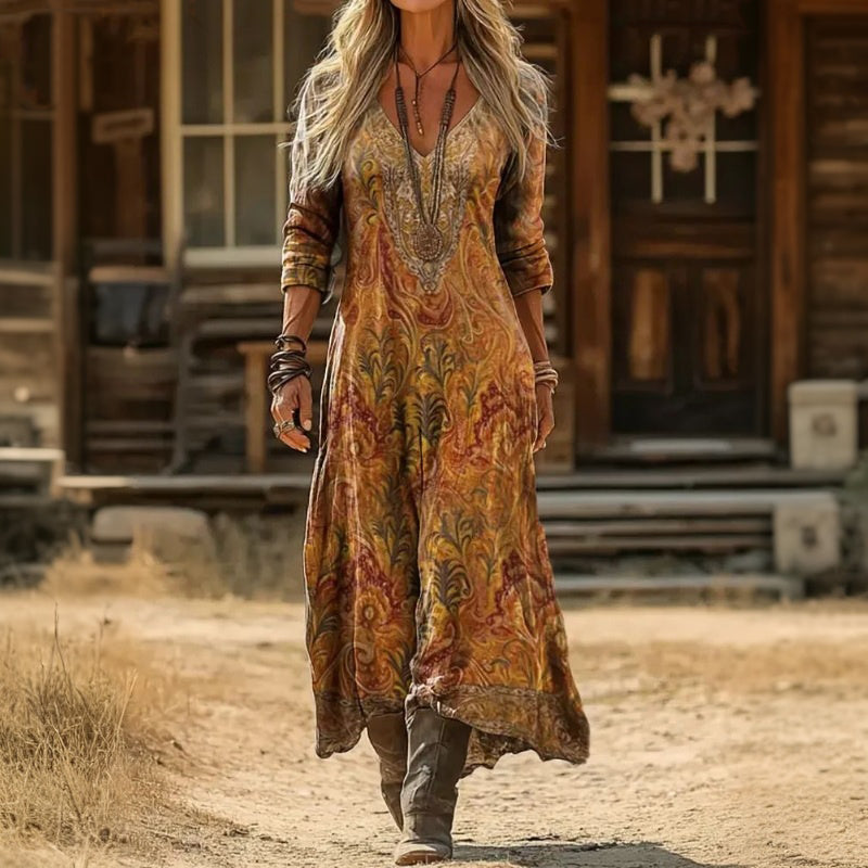 Holly | Flowing Bohemian Maxi Dress