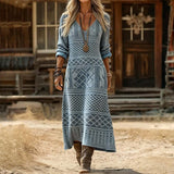 Annika | Patterned Boho Midi Dress